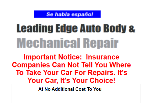 logo leading edge auto body and mechanical Repair Baltimore MD